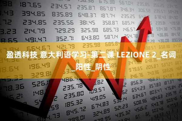 盈透科技 意大利语学习-第二课 LEZIONE 2_名词_阳性_阴性