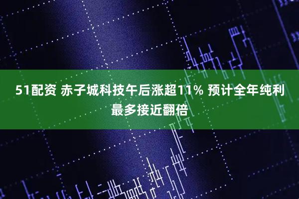 51配资 赤子城科技午后涨超11% 预计全年纯利最多接近翻倍